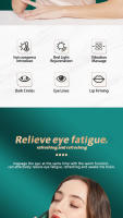 Instrumento de belleza para ojos, instrumento de introducción de instrumentos de belleza para ojos, masajeador de ojos con microcorriente, lápiz para ojos de belleza para levantamiento en el hogar, verde oscuro para la cara - details 1