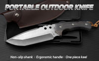 Cuchillo De Sobrevivencia Portátil EDC Con Funda Blade Fijo De Alta Dureza Para Camping Y Senderismo Acero Inoxidable - details 0