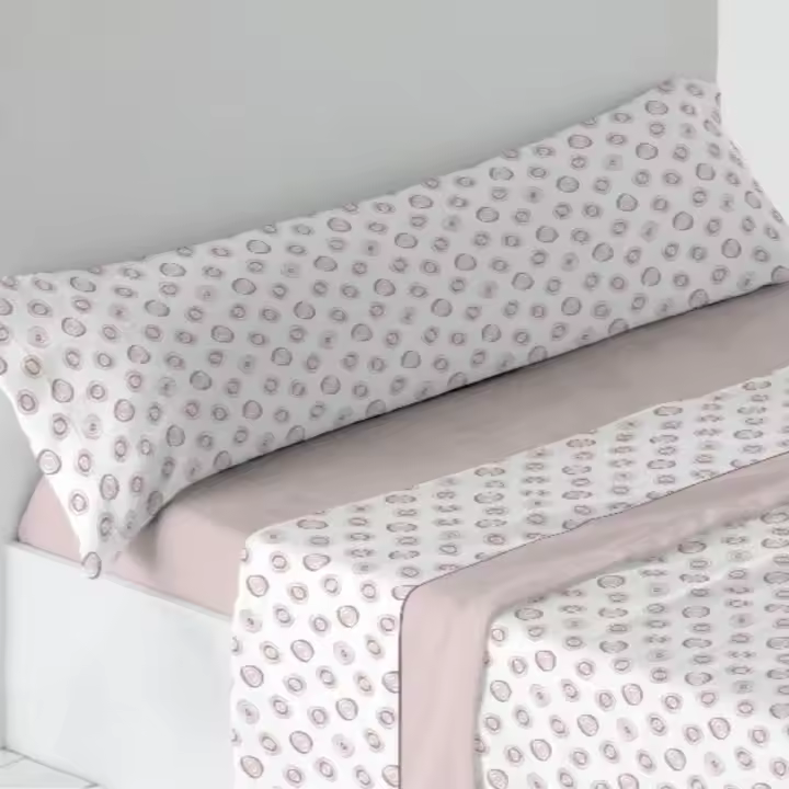 UNIFABRICS Sabanas Invierno térmicas de Coralina Estampadas, Doble Cara Térmica Mod.CERCHIO Maquillaje para Cama 90,105,135,150 y 180 .Gramaje 180 gr/m extra suave - 1