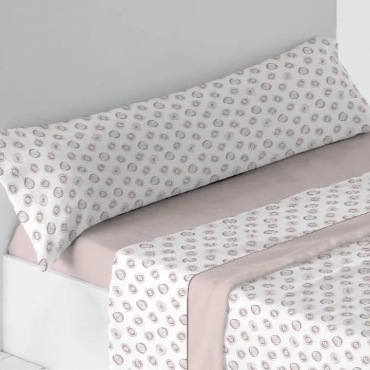 UNIFABRICS Sabanas Invierno térmicas de Coralina Estampadas, Doble Cara Térmica Mod.CERCHIO Maquillaje para Cama 90,105,135,150 y 180 .Gramaje 180 gr/m extra suave - 1