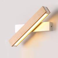 Lámpara De Pared Moderna Nórdica Para Dormitorio Base De Hierro Cuerpo De Madera Rotativa Luz Nocturna De Hotel Lámpara De Lectura LED Decorativa Para El Hogar - details 4