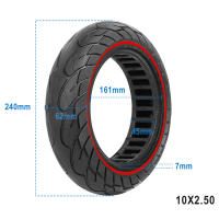 Pneumáticos Tubless 10X2.5 Para Scooter Eléctrico Ninebot Max G30 Neumático Sólido 60/70-6.5 Resistente a Explosiones Rueda Hueca De Miel Para Reparación De Scooters - details 22