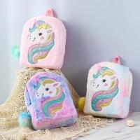 Mochila De Niñas Con Diseño De Unicornio Y Tie-Dye De Gran Capacidad Para Escuela Con Cierre De Cremallera Mochila Suave Con Manija Y Hombros Ajustables - details 1