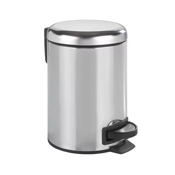 Papelera pedal de acero inoxidable leman 3 l - 1