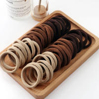 50/100pcs Cinturones Para El Cabello Negros Elásticos Para Mujeres Y Niñas Amarre De Pelo Para Moño Accesorio De Scrunchies - details 2