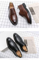 Zapatos De Cuero Para Hombre Estilo Británico De Negocios Con Punta Pointy Tamaño 46 Zapatos De Boda Tendencia Transpirables Con Cordones Y Diseño De Encaje - details 11