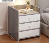 Mesita de noche moderna de madera con 1 o 2 o 3 cajones, ,MESILLA mesita de noche para dormitorio, mesita de noche pequeña para café, mesa de té lateral, gabinete de almacenamiento de - details 5