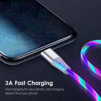 Cable LED brillante de carga rápida 3A, Cable Micro USB tipo C, transferencia de datos de alta velocidad, Streamer fluido, luz LED, Cable USB C - details 6