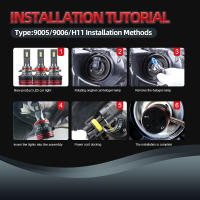 Kit De Conversión LED Para Faros De Coche H1 H7 H11 H4 H13 30000LM 6000K Blanco Frío Reemplazo Para Bombillas Halógenas - details 8