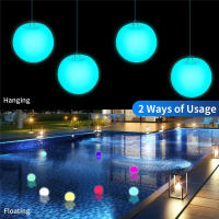 Luces Flotantes Para Piscina LED IP68 Impermeables Pack De 6 Decoración De Jardín Y Bodas Luminoso Spherical Modern Style - details 3