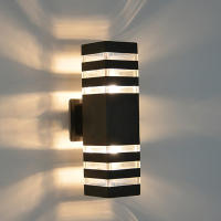 Lámpara De Pared Impermeable Con Inducción Doble Cabeza Para Jardín Y Courtyard LED Fuente De Luz Moderna E27 Incluida - details 17