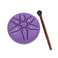 Mini Tambor De Lengüeta De Acero De 3 Pulgadas Con 6 Tonos Instrumento Musical Con Palos Y Tambor De Música Accesorios - details 9
