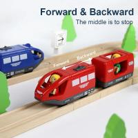 Tren Eléctrico Magnético Con Muñeca De Juguetes Compatible Con Vías De Madera Para Niños Vehículo De Acción Diecast Sin Batería Material ABS - details 1