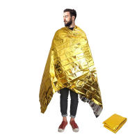 Manta Térmica De Supervivencia Y Emergencia Dorada/Oro Para Camping Y Senderismo Manta De Aislamiento Para Todas Las Condiciones Climáticas - details 8