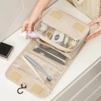 Bolsa De Maquillaje Para Viaje Resistente Al Agua Organizador De Toallitas Neceser Con Gancho Para Baño Almacenamiento De Maquillaje Para Mujeres - details 11
