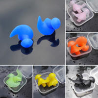 Tapones Para Oídos De Silicona Para Deportes Acuáticos Y Natación Accesorios Portátiles Impermeables Y Antipolvo Con Caja Tapones Para Diversión Subacuática - details 0
