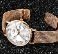 Reloj De Mujer LIGE Moda Ultrafino De Lujo Con Correa De Malla Cronógrafo Cuarzo Deportivo Casual Fecha Resistente Al Choque Manos Luminosas Agua Resistente - details 11