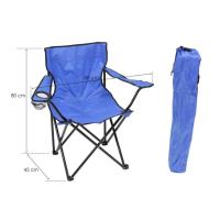 Silla de Camping Plegable con Portavasos y Bolsa de Transporte para Acampada, Picnic, Montaña y Pesca - - details 1