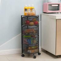 Estante de Almacenaje Metálico Multinivel de Fácil Montaje para Frutas y Verduras - Ideal PARA LA Organización DE LA Cocina y La Sala de Estar, Estante de Almacenaje - details 4