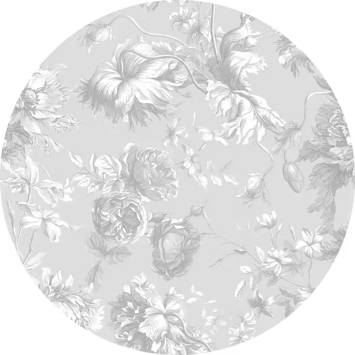 VINILIKO, set de 4 individuales Esencia Floral Gris 4u-[Diam] 40 cm - 1