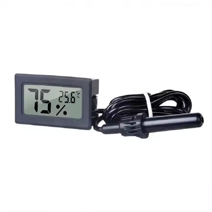 Medidor De Temperatura Y Humedad Electrónico Incluido Con Probar Higrómetro Cinta Digital De Línea Para Uso Indoor - 1