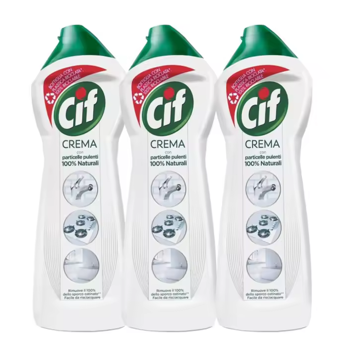 Pack 3- Cif en crema blanca multiusos- 750ML - 1