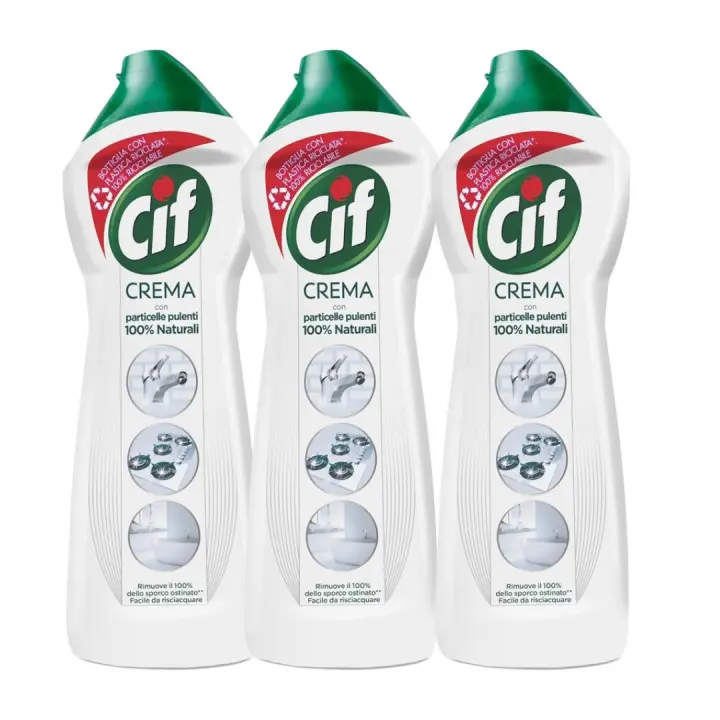 Pack 3- Cif en crema blanca multiusos- 750ML - 1