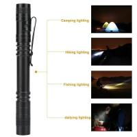 Linterna LED Portátil Mini Con Clip De Pluma Torcha Mano Ultra Móvil Para Exteriores Camping Emergencia Uso De Batería AAA - details 15