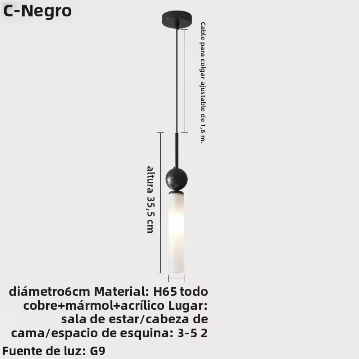 Lámpara De Pared LED Moderna En Cuatro Y Mármol Para Restaurante Pasillo Dormitorio Iluminación Interior Simplicidad Decorativa Para El Hogar - 1