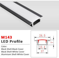 Tira LED 50CM Con Perfil De Aluminio Y Diffusor PC Para Cubierta Negro Plateado Para Lámpara Lineal De Barra Armario 8mm/10mm/12mm Decorativa - details 4