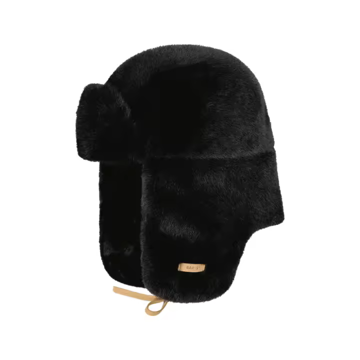 Gorro Negro Con Orejeras Barts Lucerne Bomber Black De Piel Sintética - 1