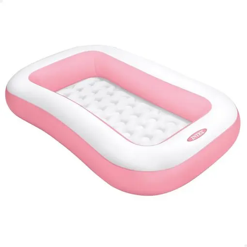 Piscina Hinchable Infantil Rectangular Intex Color Rosa 166x100x25cm, 90l - 1