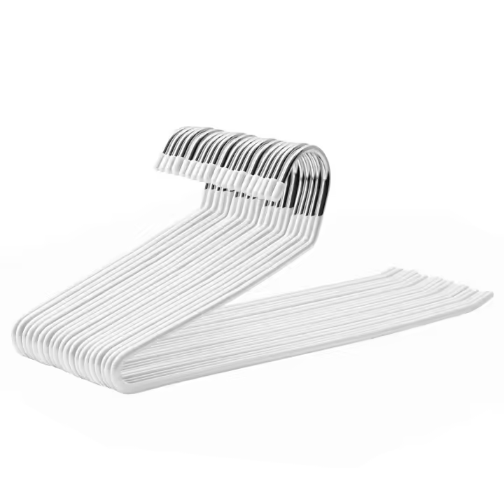 Aicasa Perchas para Pantalones de Metal Cromado, Antideslizantes y Ahorro de Espacio - Organizador de Prendas para Vaqueros, Faldas, Toallas y Bufandas - 1