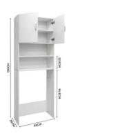 MAGIC SELECT. Mueble Organizador Lavadora. Estantería Superior para Lavadora o Inodoro. Armario Alto de Baño Ahorra Espacio. Estante de Almacenamiento de 4 Niveles para la Secadora. Madera MDF. - details 2