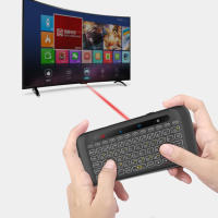 Teclado Retroiluminado Con Pantalla Táctil Air Mouse Y Touchpad LED Colorido Wireless Con Receptor USB Ajustable Brillo - details 6