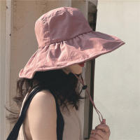 Sombrero De Pescador Grande Para Mujer Protección Solar Verano Negro Sombrilla Estilo Coreano Sombrero De Protección Solar - details 20