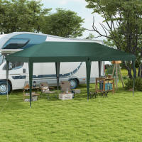 Outsunny Cenador Plegable 6x3 m Carpa de Jardín Portátil con Bolsa de Transporte Tela Oxford Marco de Acero para Exterior Fiestas Camping - details 1