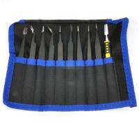 Juego De Pinzas De Precisión Antiestáticas De Acero Inoxidable Herramientas De Reparación Profesionales Para Electrónica 10pcs - details 0