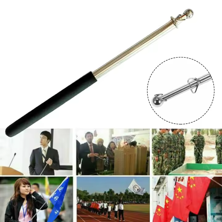 Palo Telescopio De Acero Inoxidable Para Bandera De Carpa 1.6M Pórtico Collapsable Guía De Viento Pórtico Extensible Para Bandera - 1