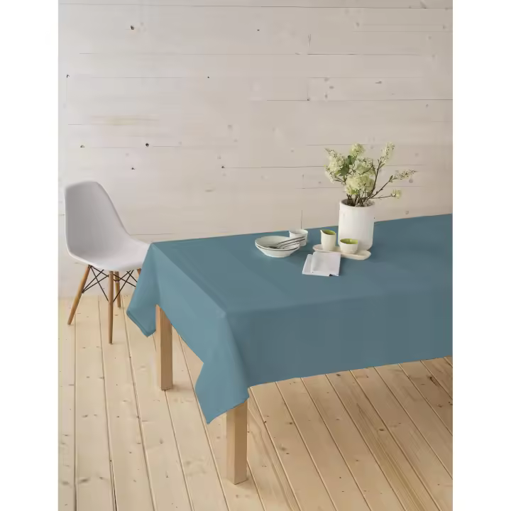 Decolux Homeware Mantel antimanchas tela algodon resinada confeccionada liso repele liquidos lavable exterior e interior - 1