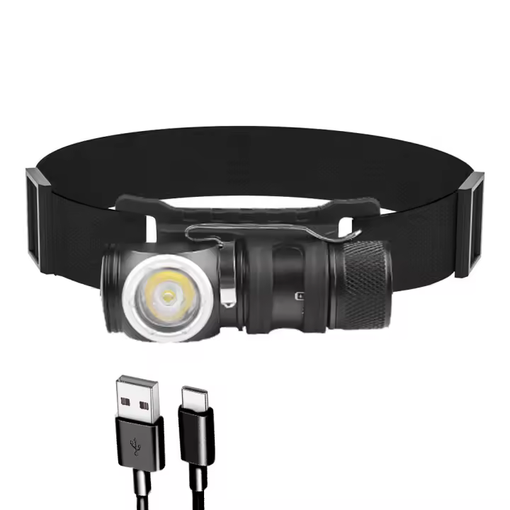 Linterna Frontal LED Tipo-C USB Con Clip Magnético Para Pesca Caza Y Camping Lámpara De Mano Impermeable Con Batería De Litio - 1
