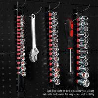 Organizador De Destornilladores 3 PCS Con Rail Negro Y Clips Rojo Azul Negro Soporte Pesado Para Herramientas De Jardín - details 0