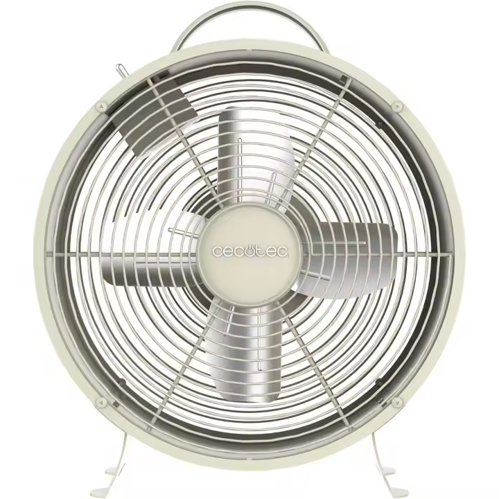 Cecotec Ventilador de Sobremesa EnergySilence 400 RetroDesk Beige/Verde/Rosado. 25W de Potencia, 8 Pulgadas, 4 Aspas aerodinámicas, Diseño minimalista, 2 Velocidades, Robusta y Base Estable - 1