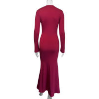 Vestido De Moda Para Mujer Con Mangas Largas Y Cuello Redondo Ajustado Para Otoño E Invierno Fiesta Playa Vestido Largo - details 24