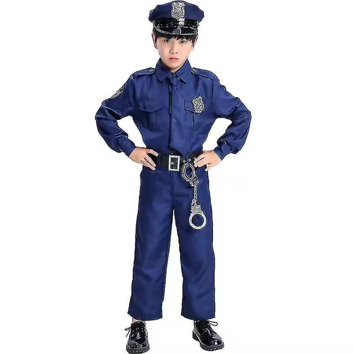 Disfraz de policía para niños y niñas, uniforme de policía con accesorios - 1