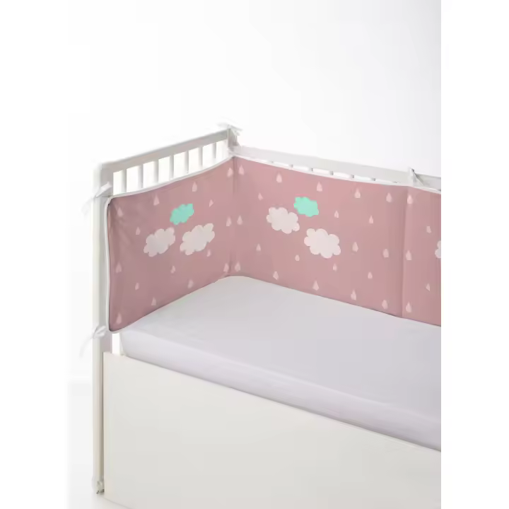 PROTECTOR DE CUNA/MAXICUNA INFANTIL BEBÉ 100% ALGODÓN RABBIT AND CLOUD  HACIENDO EL INDIO FABRICADO EN ESPAÑA - 1