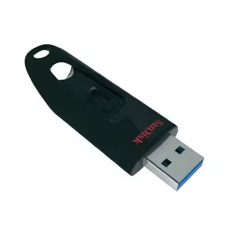 Memoria usb 3.0 sandisk 32gb cruzer ultra negro - 1