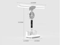 Lámpara De Mesa Recargable Para Estudio Con Ventilador Y Pantalla LED Luz De Lectura Sin Sombrilla Control Táctil Incluye Batería - details 13