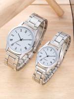 Reloj De Cuarzo Minimalista Para Hombres Y Mujeres 2PCS Set De Relojes Para Parejas Como Regalo Caso De Aleación Resistente Al Agua Estilo Casual - details 1