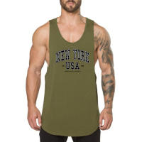 Camiseta De Algodón Transpirable Para Hombres Verano Sin Mangas Deporte Fitness Gimnasio Running Tops De Hombros Vazios - details 7